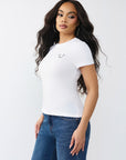 True Religion T-Shirt True Classic Glitter White