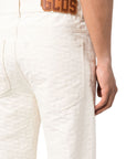 Gcds Pants Embossed Off-White