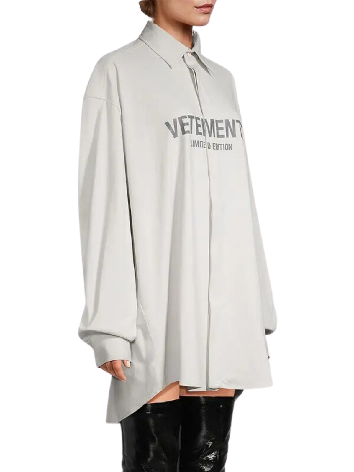 Vetements Shirt Limited Logo Grey - 3