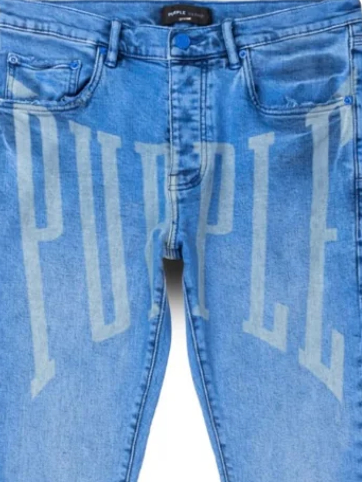 Purple Jeans Laser Upper Cut Blue