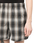 Blue Sky Inn Shorts Flannel Check Green