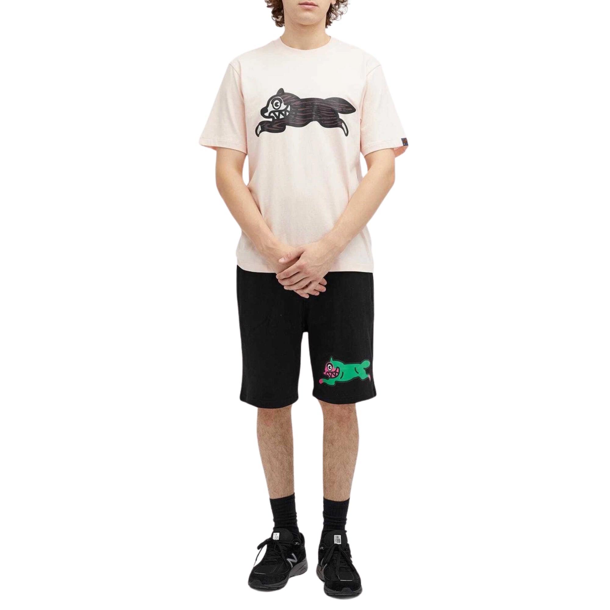 Ice-Cream T-Shirt Running Dog Pink