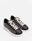 Karl Lagerfeld KL561 Sneaker Jacquard Lo Lace Black Leather & Textile