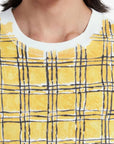 Marni T-Shirt Check Fields Yellow-Beige