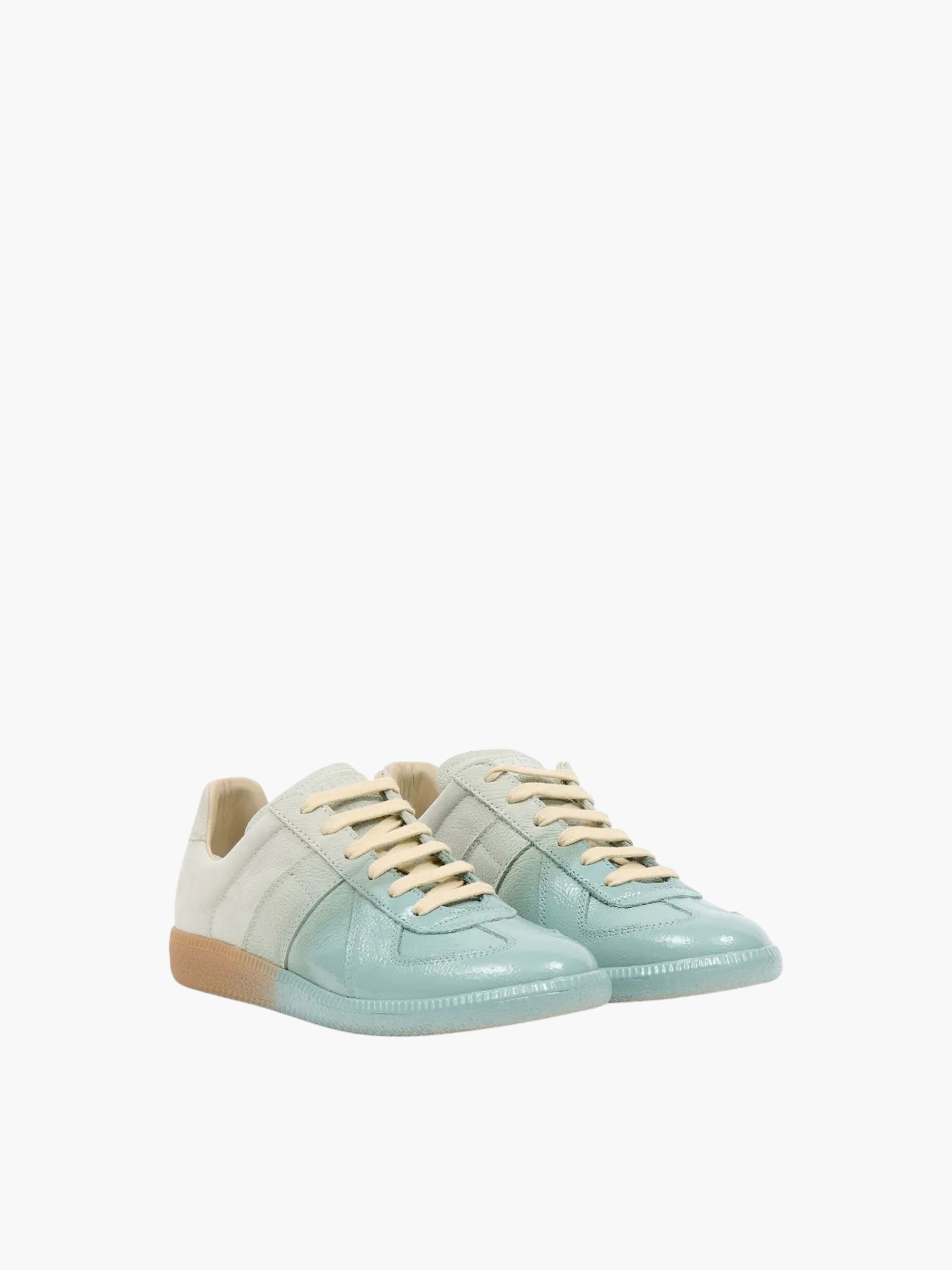 Maison Margiela Sneakers Mm27 Blue Tip Lace Up White