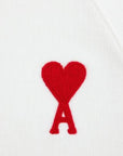 Ami Sweater Logo Hoodie Red-White