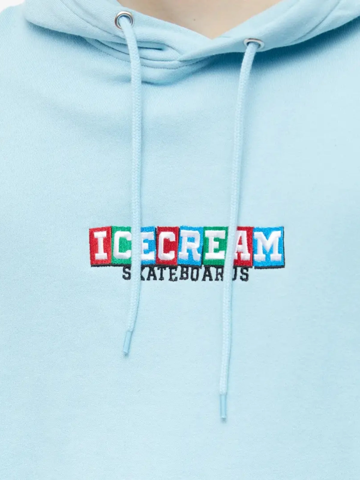 Ice-Cream Hoodie Skateboards Embroided Blue