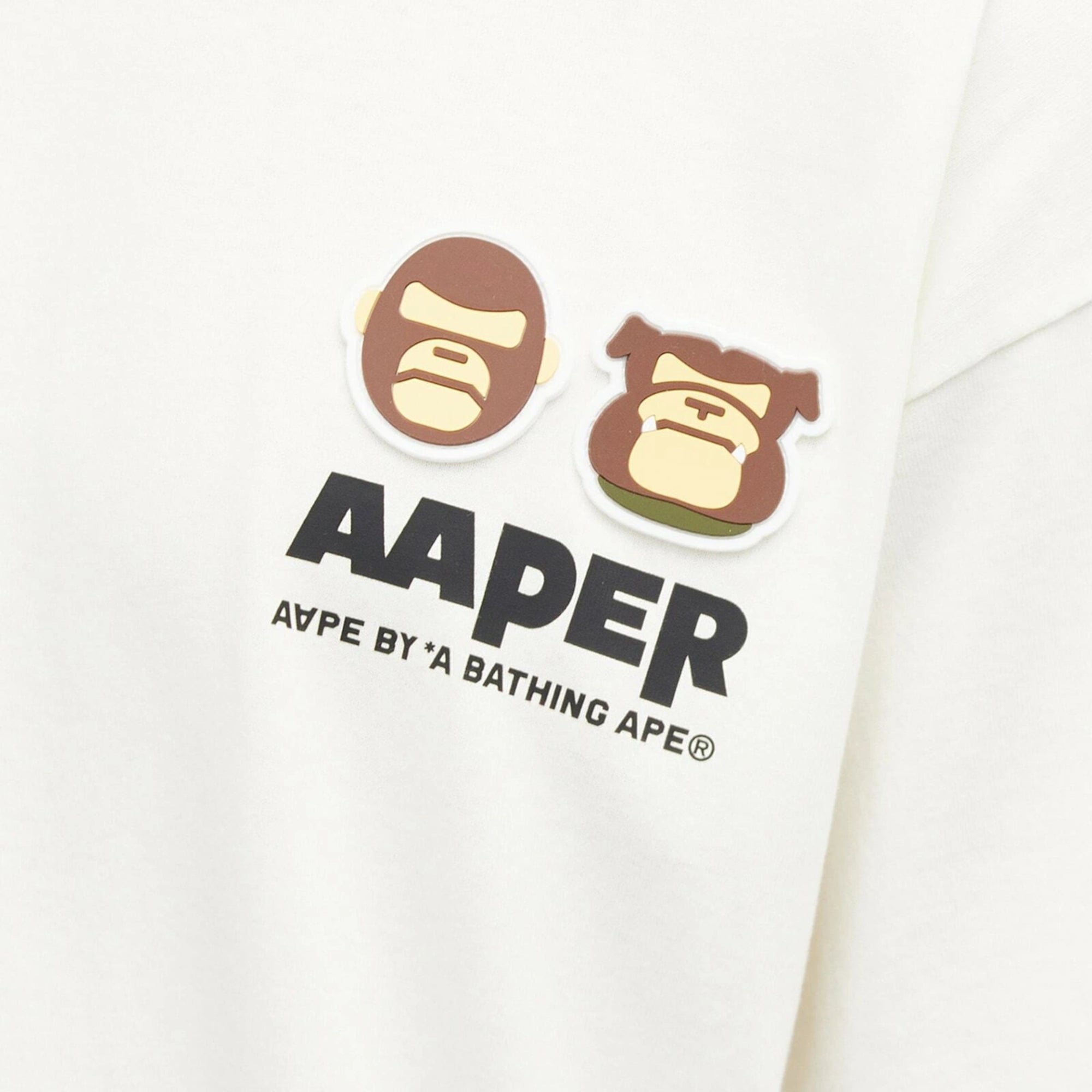 Aape T-Shirt Graphic Print Logo Ivory