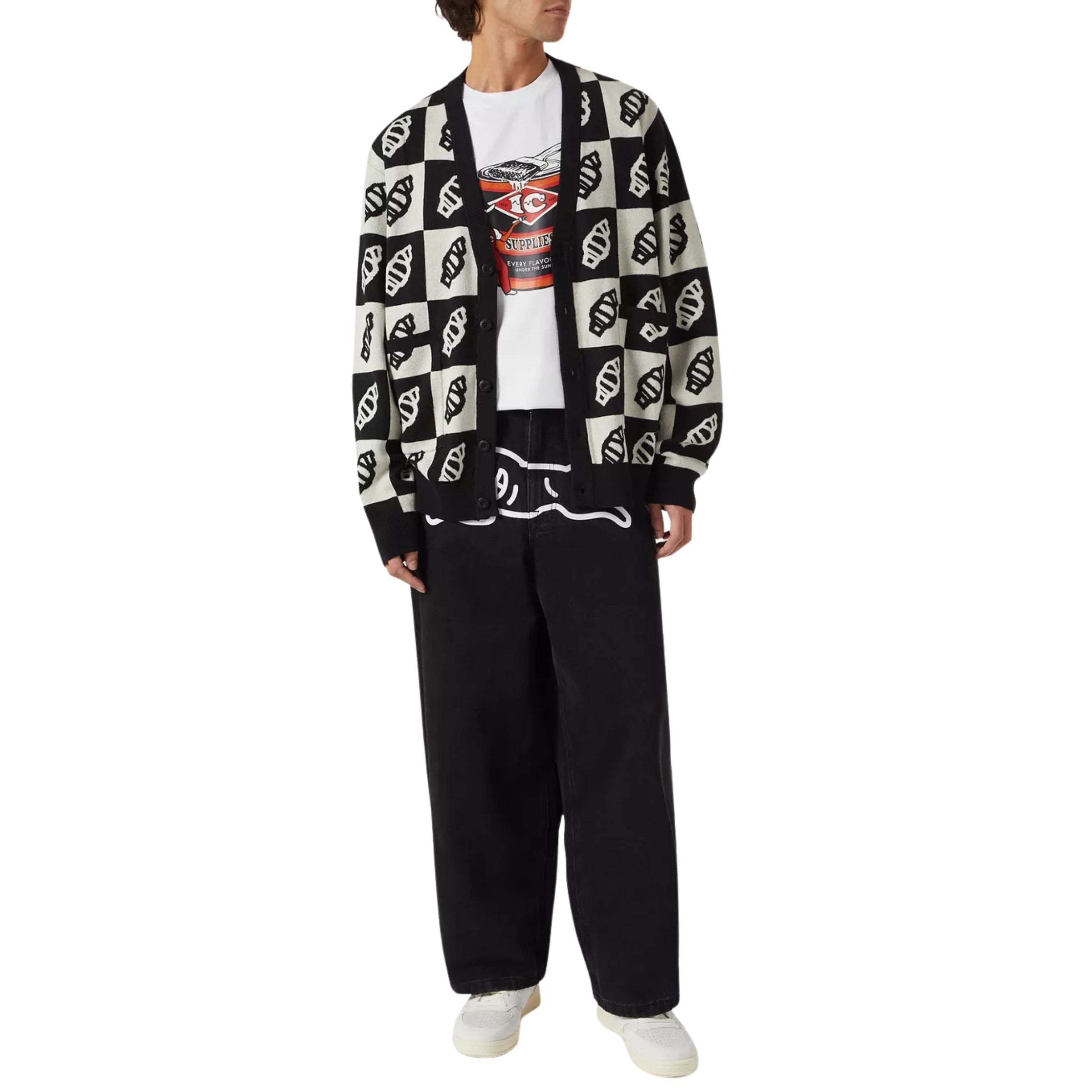 Ice Cream Running Dog Triple Scoop Denim Pants Black - AL Capone