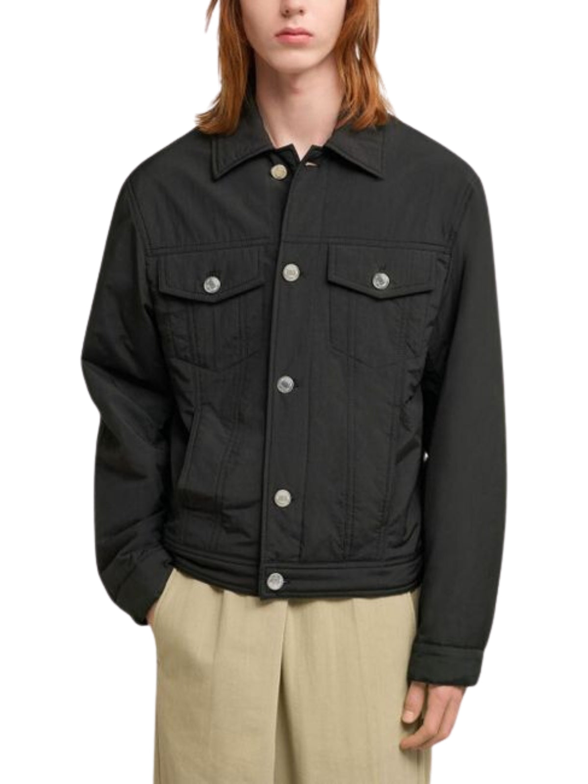 Ami Jacket Padded Trucker Black - 3