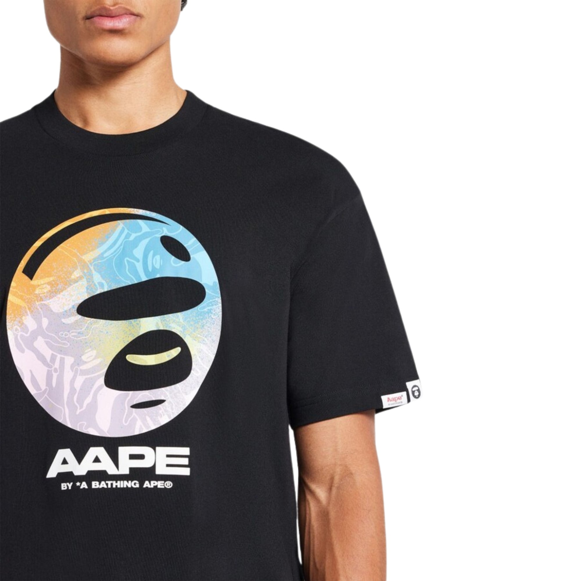 Aape T-Shirt Camo Moonface Black