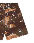 Msgm Shorts Allover Print Brown