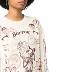 Barrow Sweater Allover Logo Print Turtledove