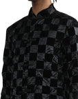 Comme Des Garcons Jacket Checkered Flock Black