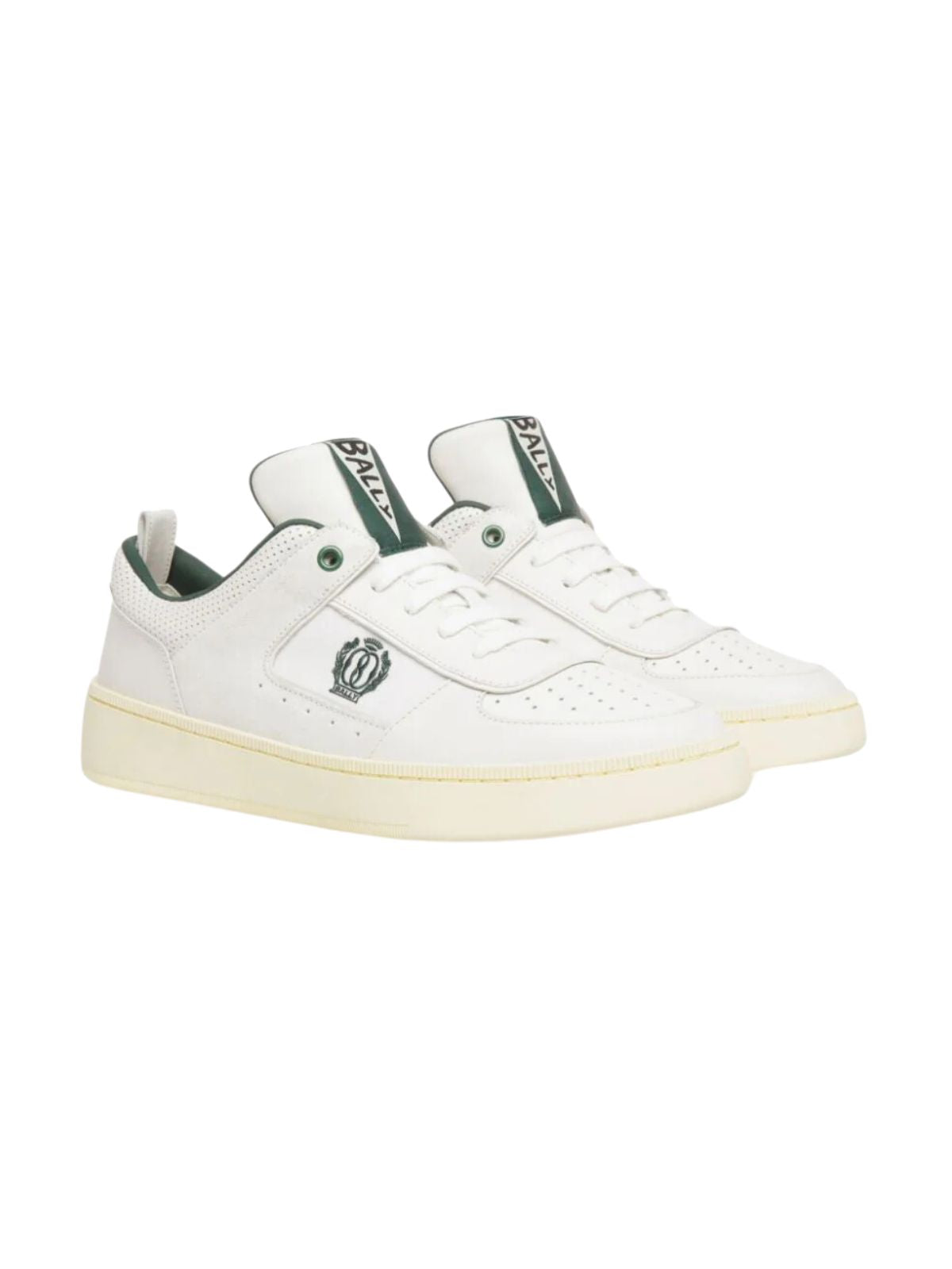 Bally Sneaker Embroided Logo Panelled White - 3