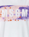 Msgm T-Shirt Bold Logo Cool Grey