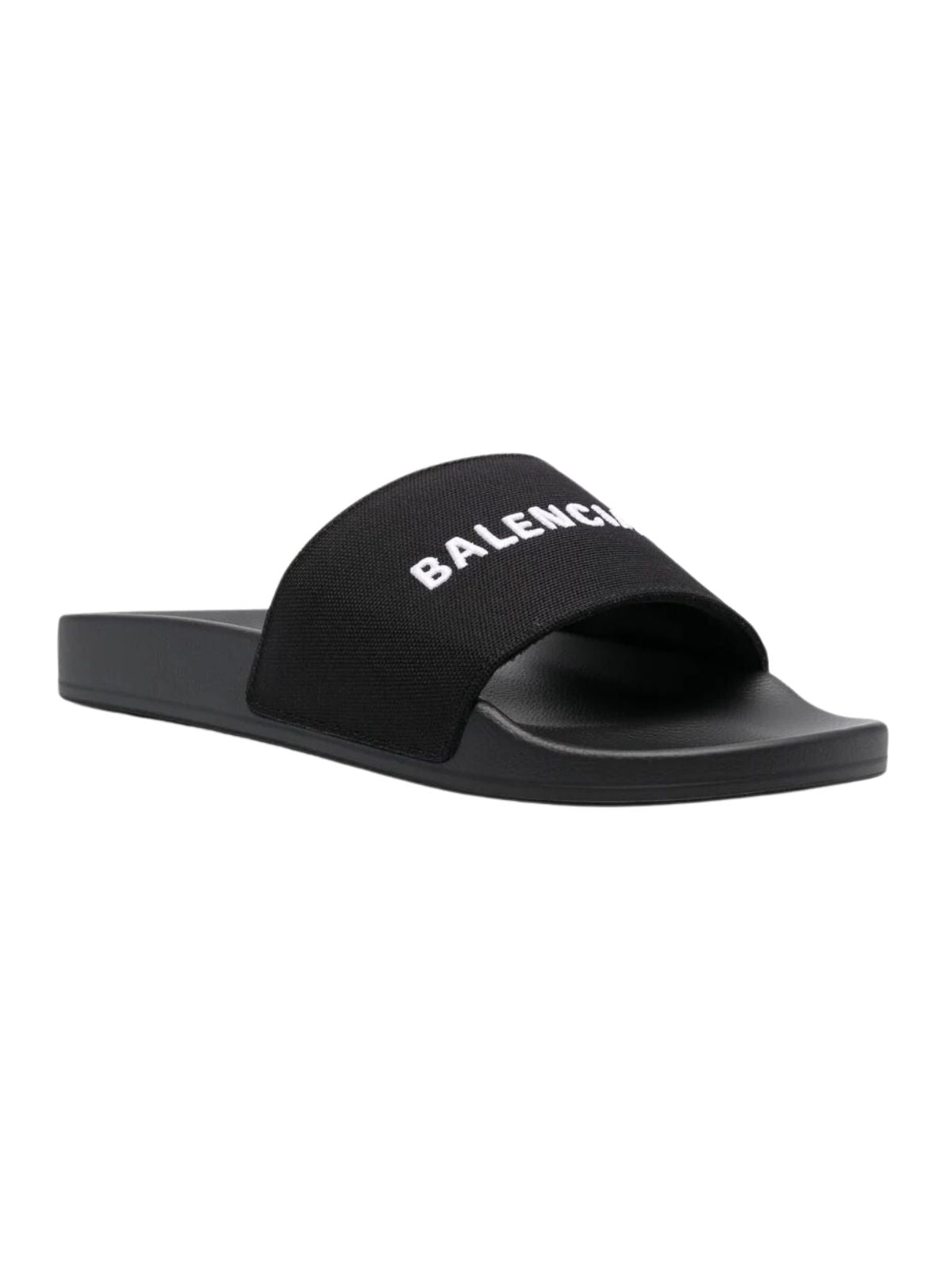 Balenciaga Slide Logo Black - 3