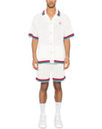 Casablanca Shirt Sport Faux Crochet White