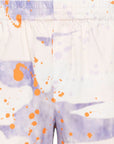 Msgm Shorts Allover Print Lilac-Cream