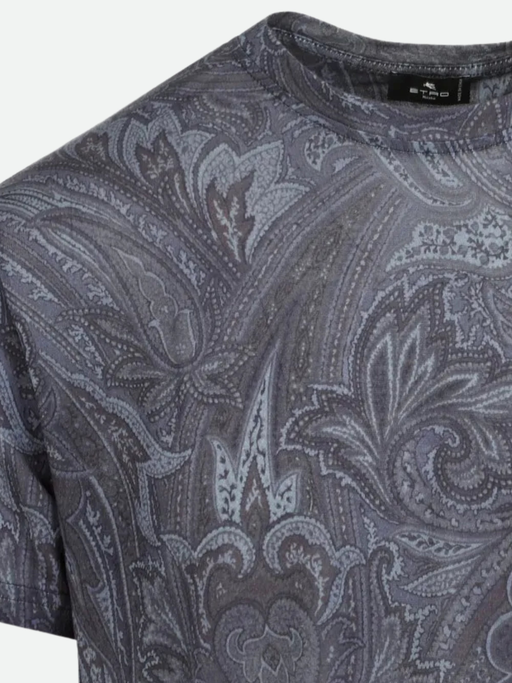 Etro Crew Roma Allover Print Grey