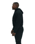 Capone Sweater Hooded Colourful Backprint Black