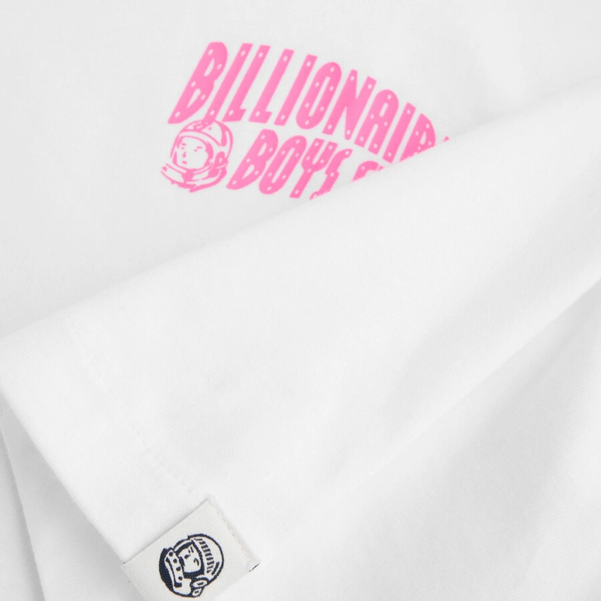 Billionaire Boys Club T-Shirt Small Arch Logo White-Pink