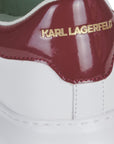 Karl Lagerfeld Sneaker Kl563 Kapri Nft Lo Lace White Leather-Burgundy