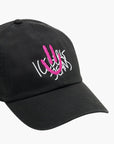 Iceberg Jeans Cap Smiley Logo Print Black