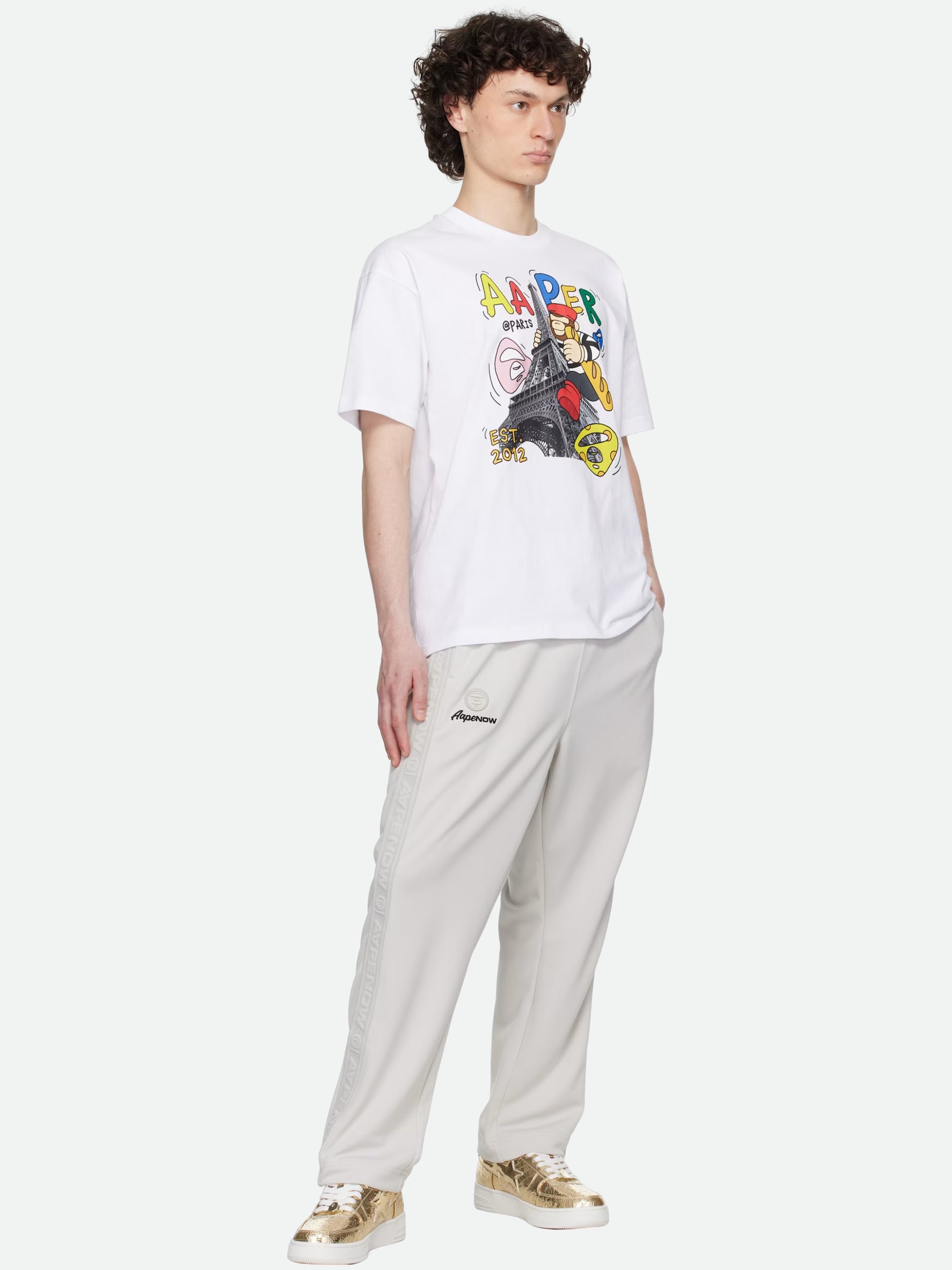 Aape T-Shirt Graphic Print White-AL Capone Premium