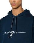 Msgm Hoodie Logo Navy