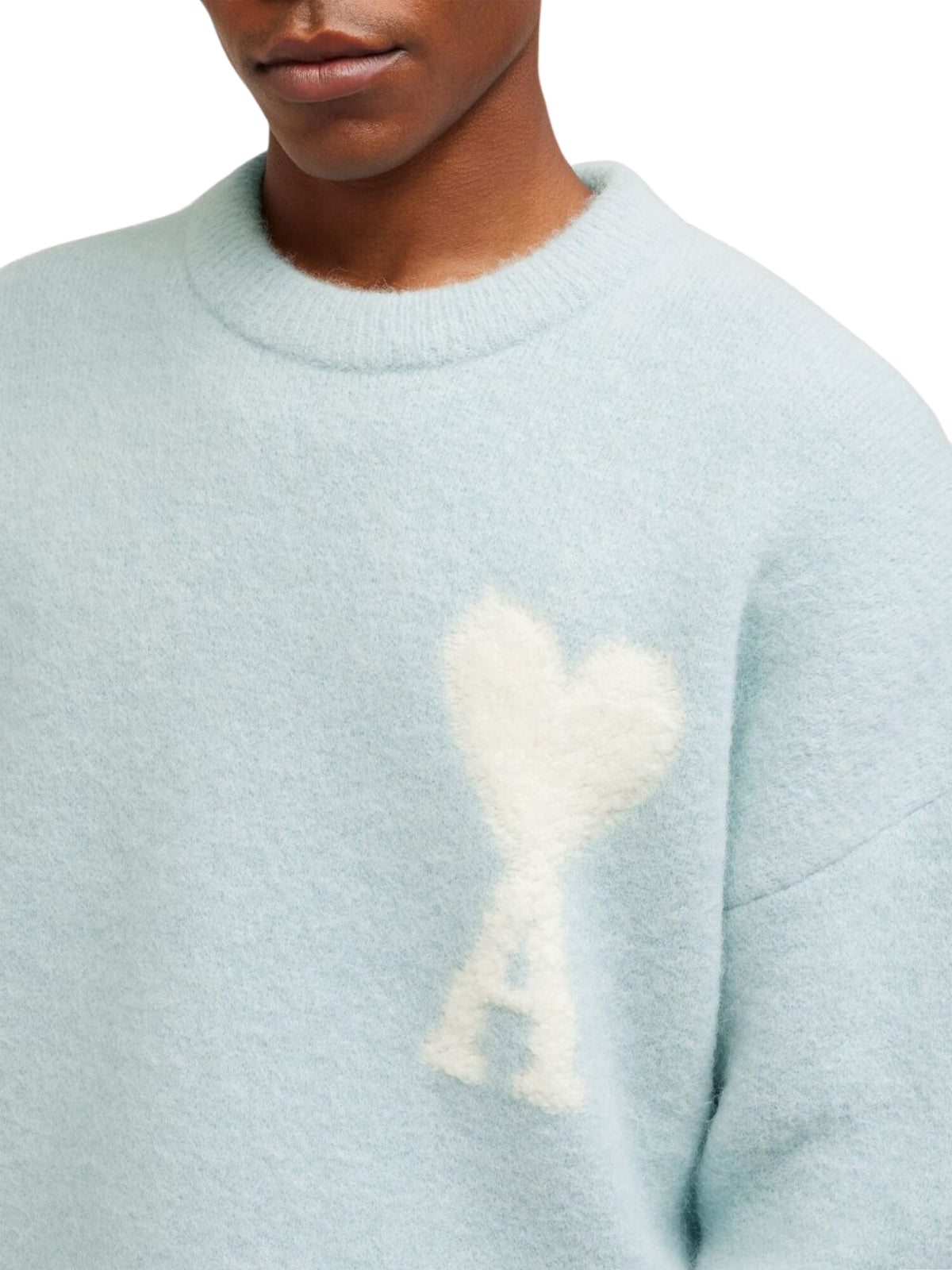 Ami Sweater Logo Powder Blue - 3