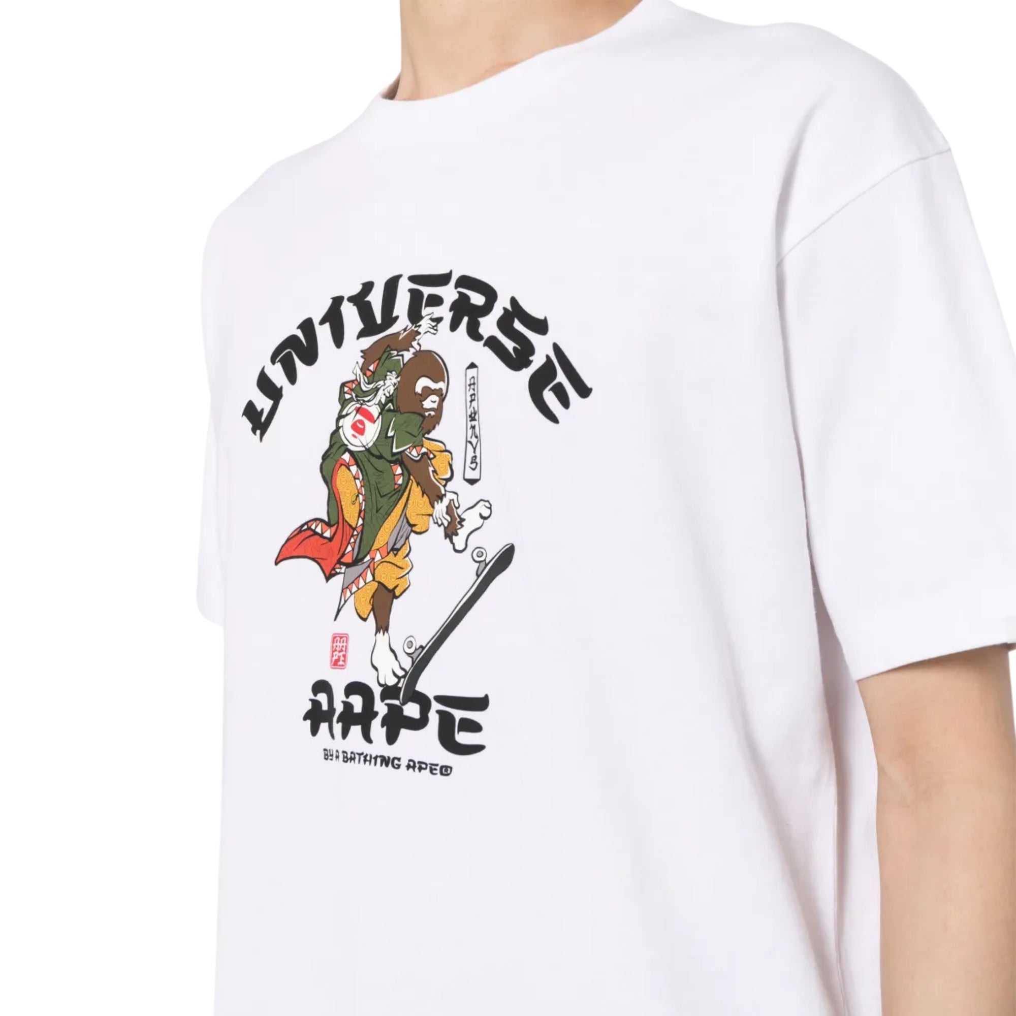 Aape T-Shirt Graphic Print Universe Logo White