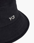 Y-3 Bucket Hat 3 Stripes Black