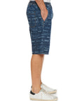 Marni Shorts Allover Print Denim