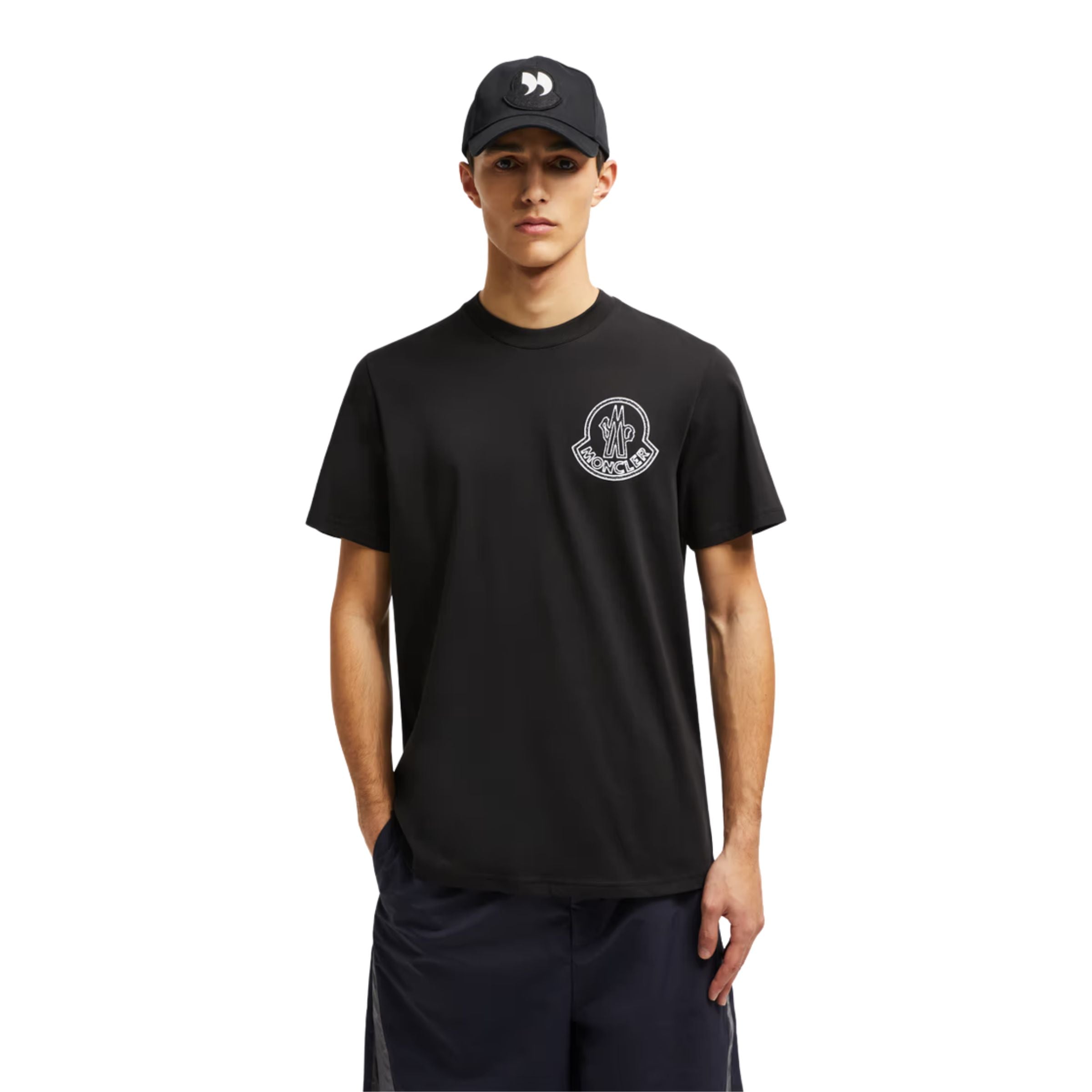 Moncler T-Shirt Logo Black-White – AL Capone Premium