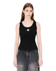 Kenzo Rib Tank Top BF 2.0 Embroidered Black