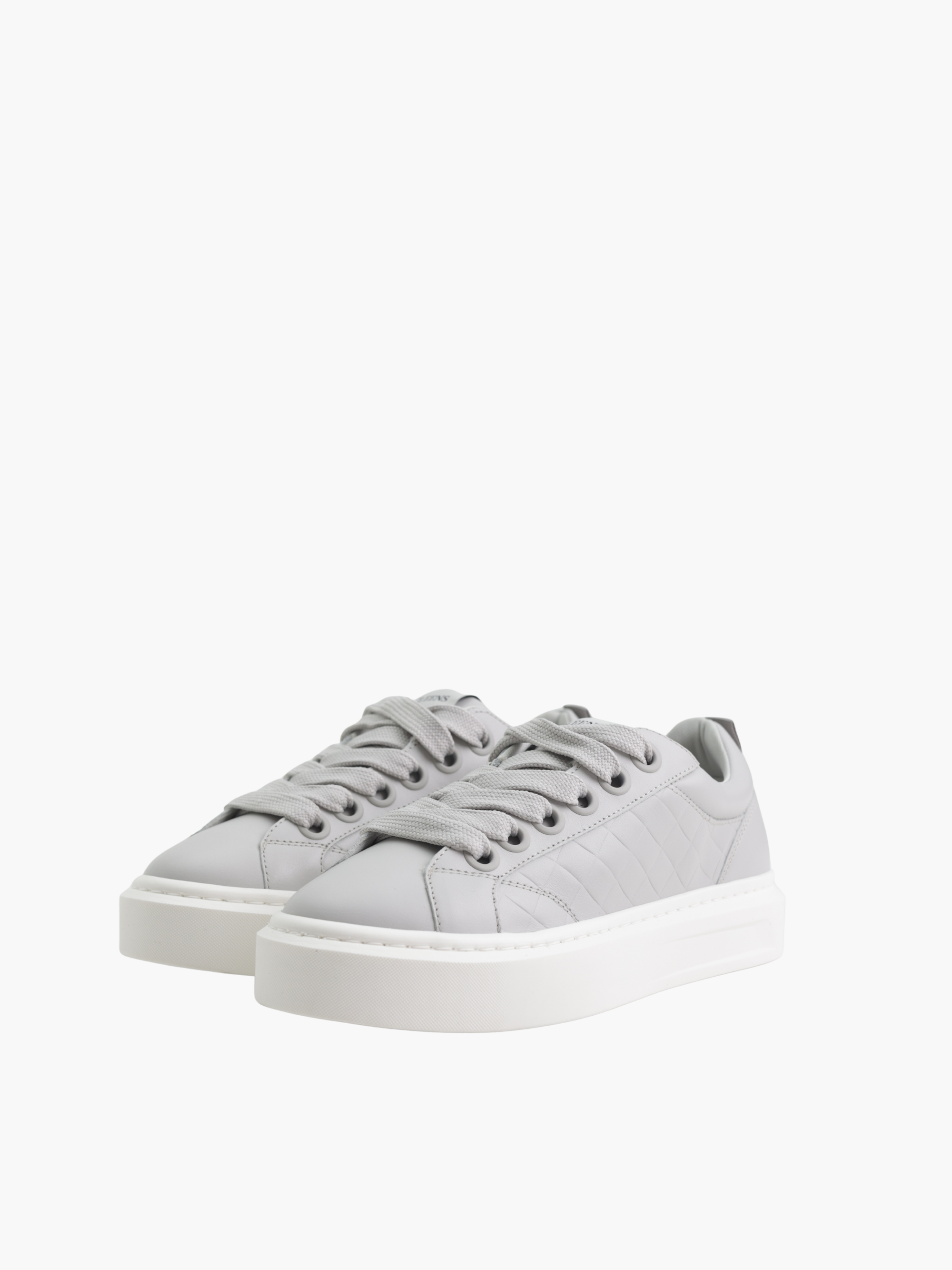 Cleens Sneaker C47 Leather White Sole Grey