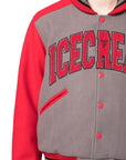 Icecream  Jacket College Varsity Red