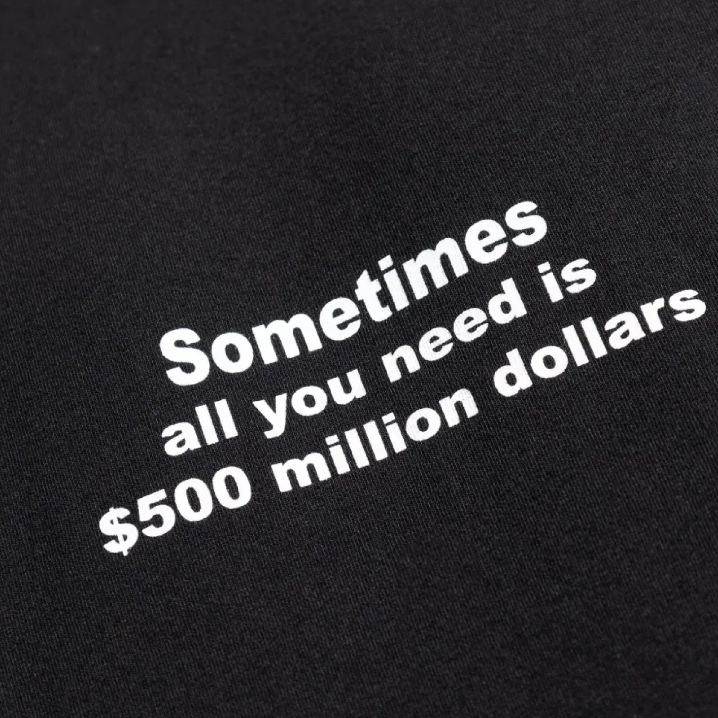 Vetements T-Shirt 500 Million Dollars Oversized Black – AL