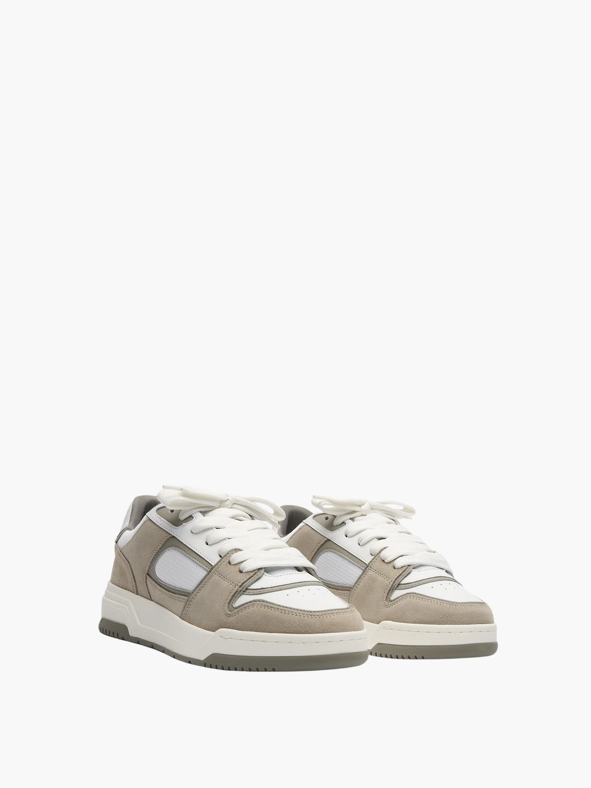 Cleens Sneakers C44 Suede Border White/Beige