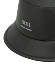 Ami Bucket Hat Alexandre Mattiussi Lamb Leather Dark Olive - 3