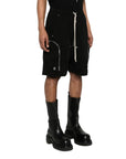 Rick Owens Shorts Zipped Curved Black