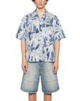 Kenzo Shirt Allover Print Blue