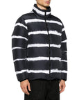 Moncler Jacket Sil Short Down Stripe Black-White - 3