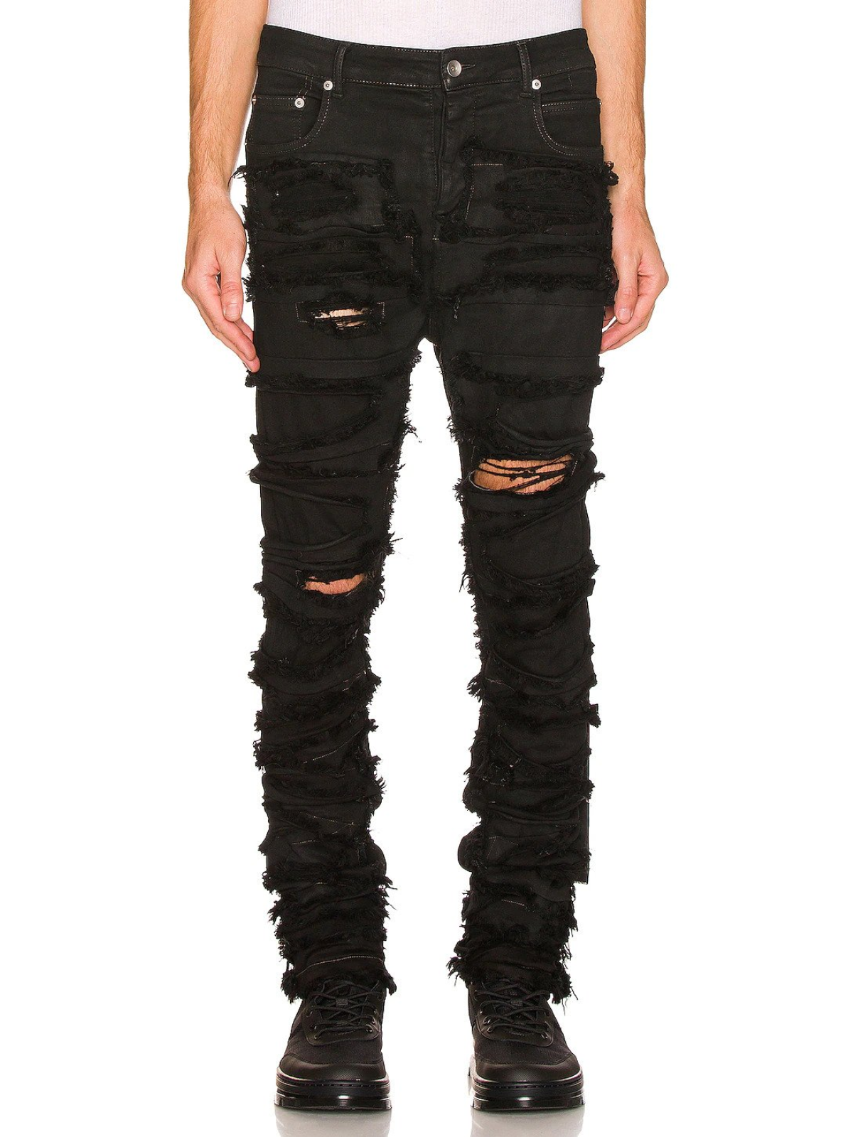 Rick Owens Jeans Detroit Cut Black - 3