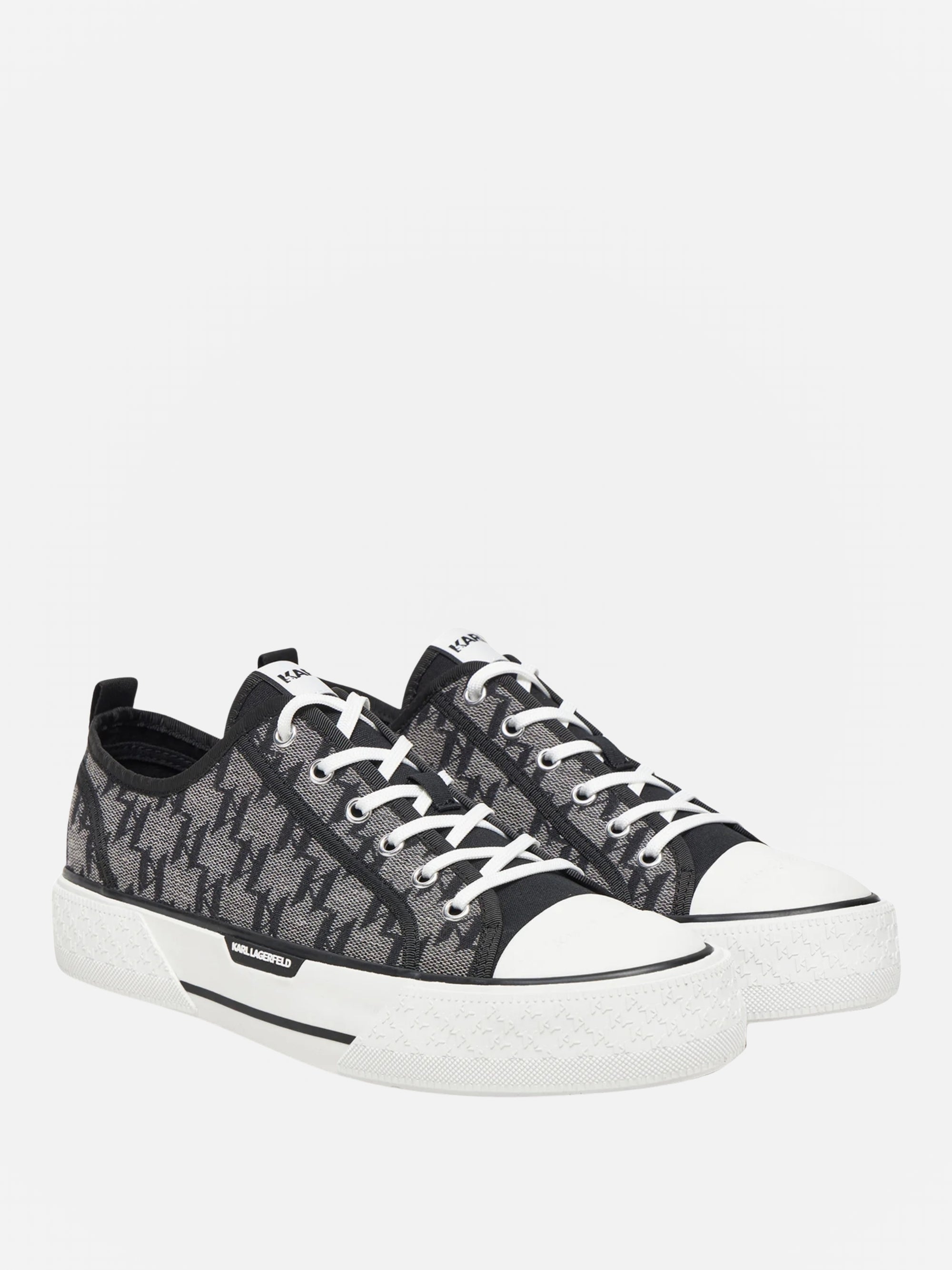 Karl Lagerfeld KL560 Sneaker KAMPUS MAX Monogram Lo Lace Black/Grey-AL Capone Premium