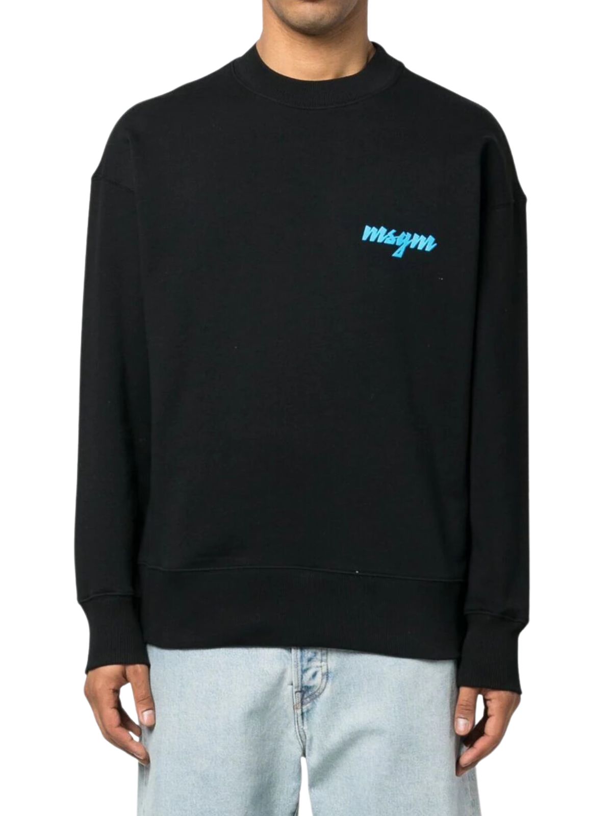 Msgm Sweater Felpa Logo Black - 3