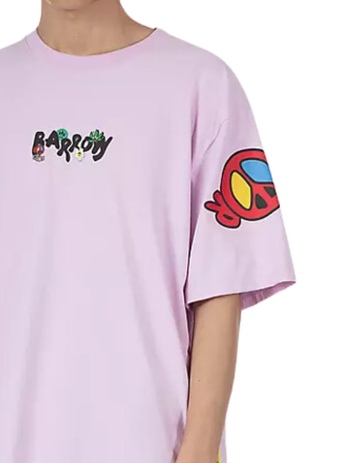 Barrow T-Shirt Leaf On Sleeve Logo Lilac