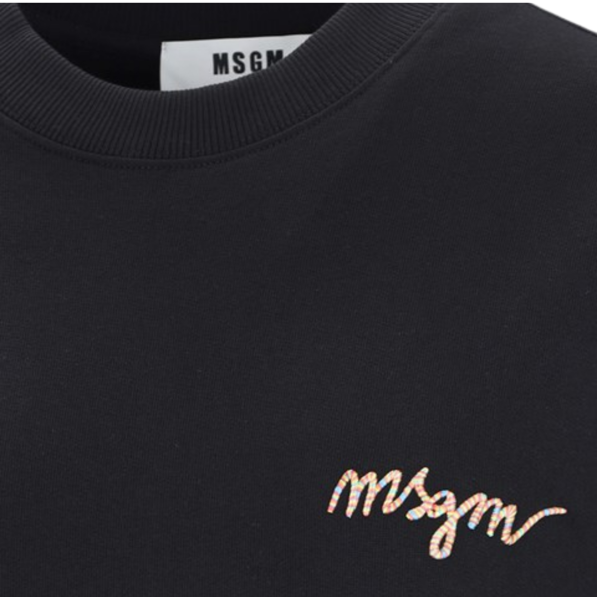 Msgm  Sweater Slim Logo Black