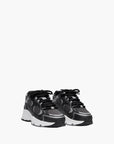 Cleens Sneakers C18 White Sole Plain Lace Up Black